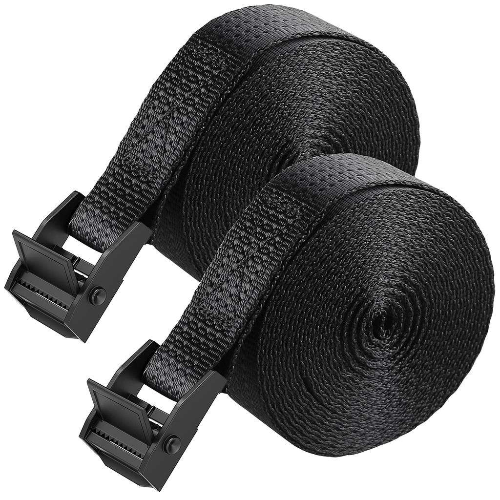 AWELCRAFT Cargo Lashing 200kg Breaking 2m X 2 25mm for Securely Fastening and Product Liability Insurance Included [Reinforced] Strap, Load, Straps,