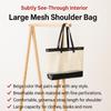 Daiso Large Mesh Shoulder Bag - Navy
