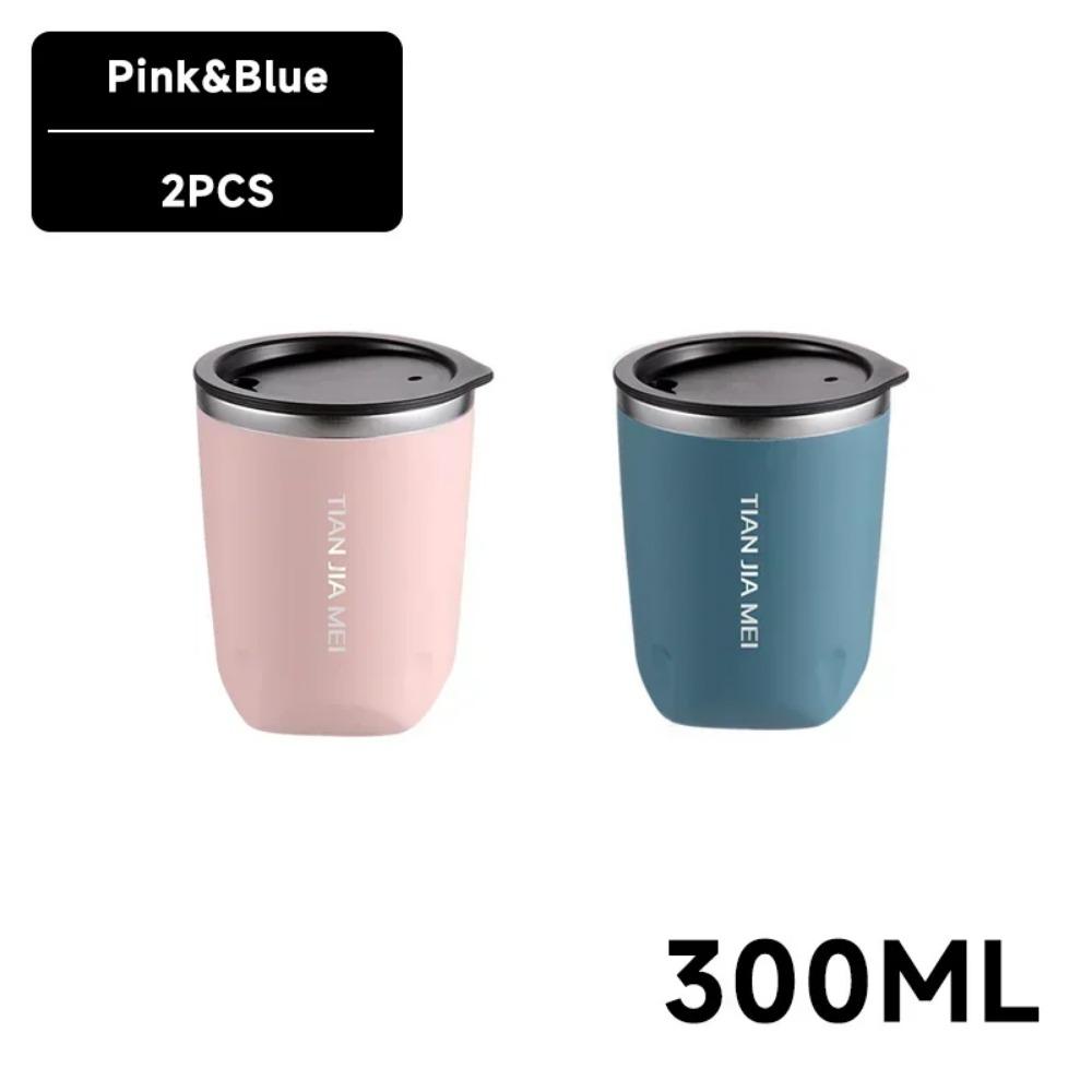 300ml 304 Stainless Steel Coffee Cup Mug With Lid Insulated Coffee Mug Double Wall Coffee Tumbler Heat-resistant Drinkware