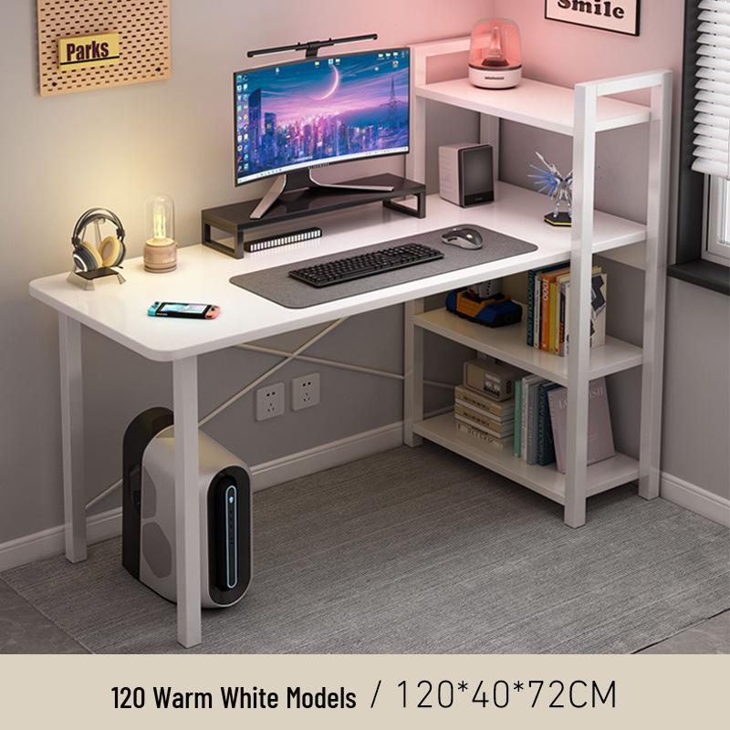 Multifunctional Corner Desk with Bookshelf - Perfect for Home Office or Bedroom