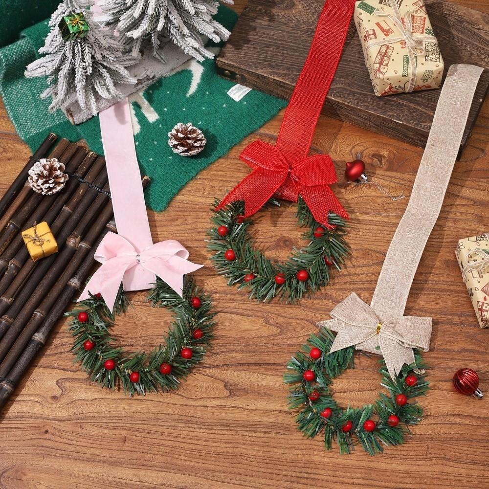 5/6pcs Pine needle Christmas Mini Wreath Pendant Simulation Wreath Hanging Ornaments Party
