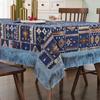 American Style Chenille Tablecloth Retro Ethnic Minority Style Embroidery Rectangular Table Clothes Geometry Classical Deskcover