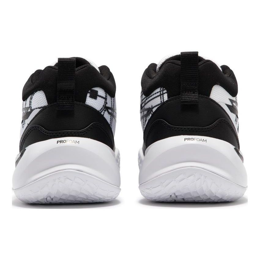 PUMA Playmaker Pro Courtside Unisex Low Top Basketball Shoes Black White 378324-01