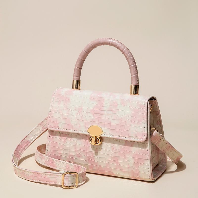 Unterarmtasche Damentasche Neue Umhängetasche Kleine Tasche Krokodilmuster Handtasche Lederstrukturierte Baguette-Tasche