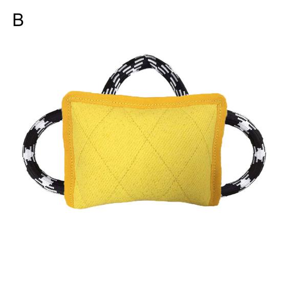 Dog Tug Toy Bite Resistant Exercise Trainings Interactive Play Toys Flax Dog Training