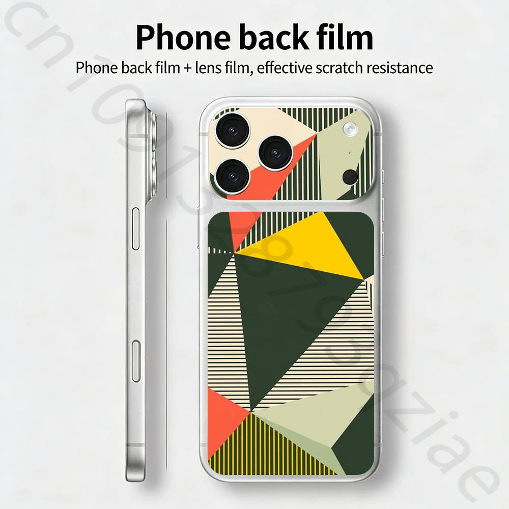 Bauhaus Exhibition For iPhone 17 pro Max /17 pro Full Cover Decal Skin Wrap 3D Colorful Rear Protective Sticker Film