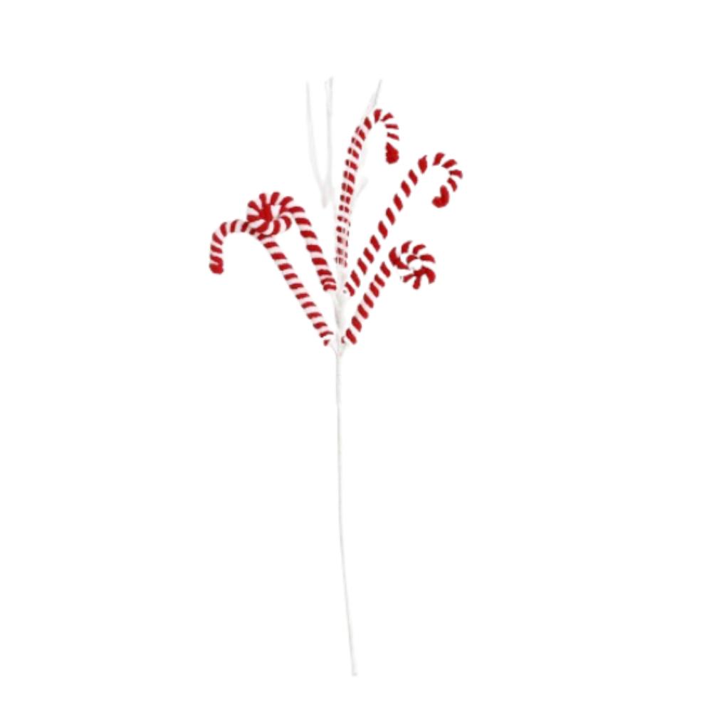 Lifelike Christmas Plush Candy Cane Festival Xmas Tree Garland Ornaments  Home Decoration