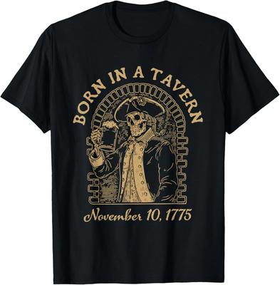 Born In A Tavern Funny Trendy November 1775 T-Shirt