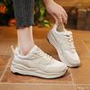 Thick Soled White Shoes New Versatile Casual Shoes Round Toe Flat Bottom Anti Slip Comfortable Wear-resistant Women's Shoes
