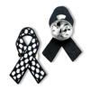 Queen Mother Memorial Black Ribbon Brooch Souvenir Alloy Badge Accessory  Dress Coat Accessories