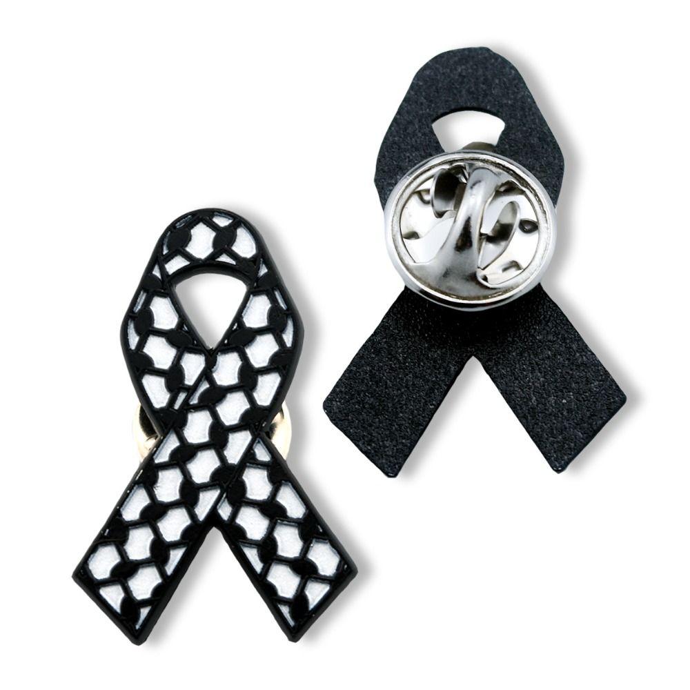 Queen Mother Memorial Black Ribbon Brooch Souvenir Alloy Badge Accessory Dress Coat Accessories