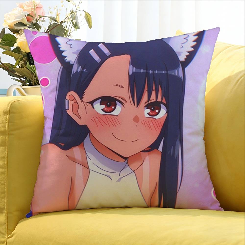 pc Nagatoro Hayase Anime World Various Sizes Square Pillow Case For Car Home Bedchamber Decor