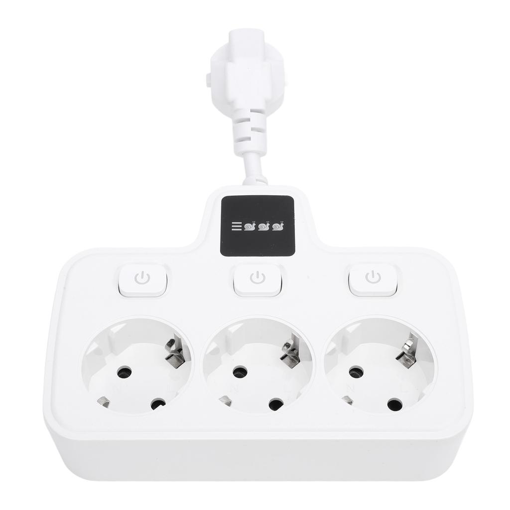 Steckdose mit unabhängigem Schalter Mehrfachsteckdosenadapter 3-fach 2-polig AC Schutzkontaktsteckdose