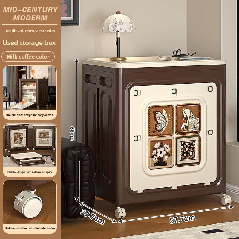 Medieval Clothes Storage Box Large Capacity Household Flip Foldable Quilt Sorting Box Toy Snack Locker