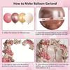 134pcs Vintage Pink Rose White Sand Latex Balloons Garland Arch Kit for Birthday Wedding Anniversary Party Home Decor Supplies