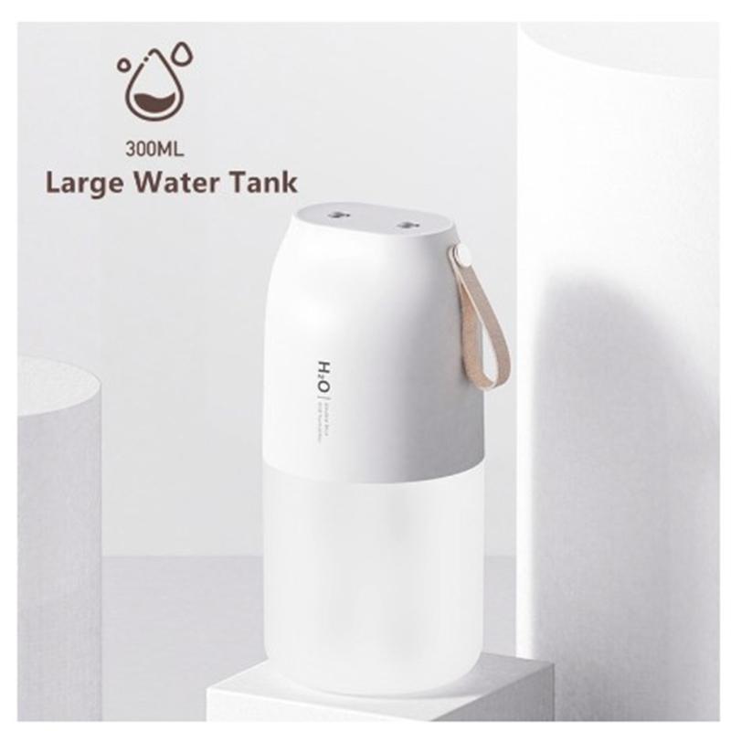 300ml Wireless Air Humidifier Portable Usb Rechargeable Double-nozzle Ultrasonic Air Purifier Night