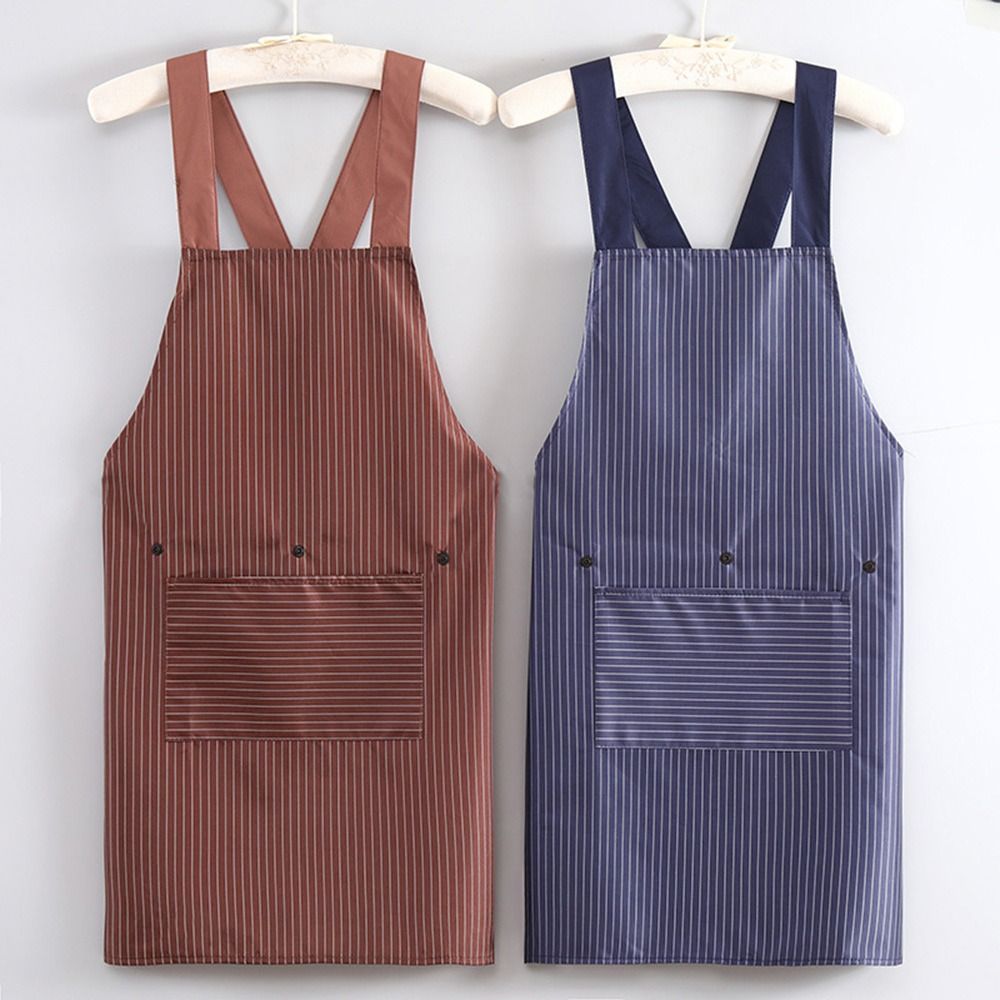 Striped Style Cooking Baking Bibs Anti-fouling Catering Work Clothes Restaurant Uniform  Universal
