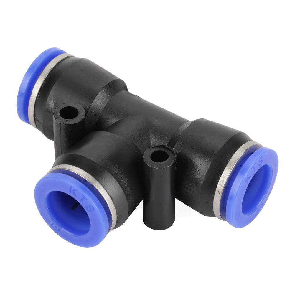 10 st OD 12 mm Luftslang Pneumatisk 3-vägs T-koppling Lufttryck Snabbkopplingar