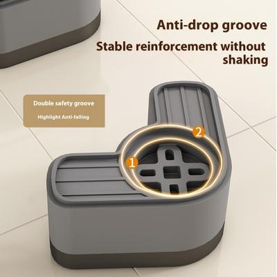 Yousheng 4Pcs Washing Machine Anti Vibration Pad Noise Reduction Shock Absorbing Feet Pad Anti-slip L-shaped Dryer Refrigerator Furniture Bed Table