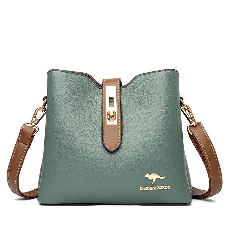 New Crossbody Shoulder Bag for Women Contrasting Color Fashion Ladies Bucket Bag for Women