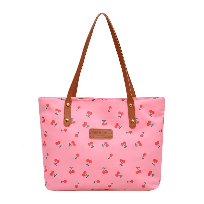Shoulder bag large capacity daily commute tote bag trendy ins versatile printed shoulder women's bag large capacity