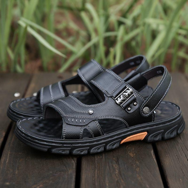Men's cool slippers non-slip, waterproof and wear-resistant outer slippers Men's sandals dual-purpose cool slippers Dad