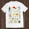 Flowers Variations British Wildflowers Retro Cool Top Tee T Shirt C509