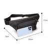 Fashionable PU Nylon Waist Bag Black Grey Blue Waterproof Outdoor Sports Bag Travel Bagpack Men Women