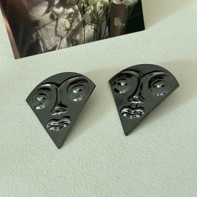 Unique Triangle Face Designs Earrings for Women with Big Eyes and Lips Portable for Parties Supplies and Exhibitions