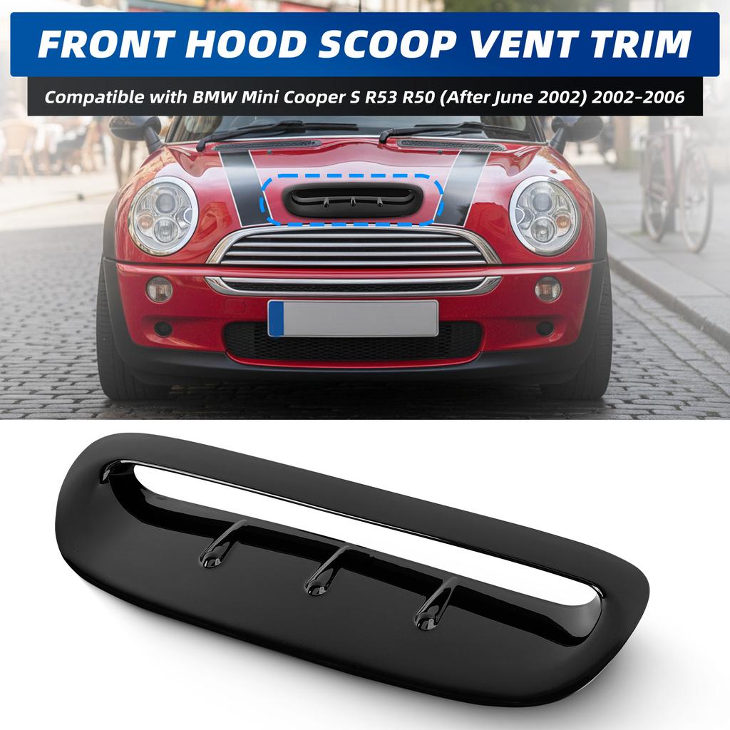 Motorhauben-Lufteinlass-Zierleiste für BMW Mini Cooper S R53 R50 (Nach Juni 2002) 2002–2006