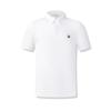 Golf Series Solid Color Simple Versatile Knitted Short Sleeve Polo Shirt Men Tops Jade-White A11M525103F-WT