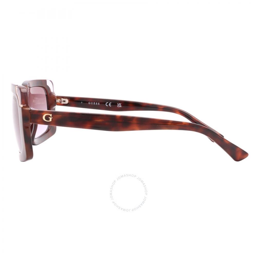 Guess Brown Gradient Rectangular Ladies Sunglasses Gu7841 52f 59