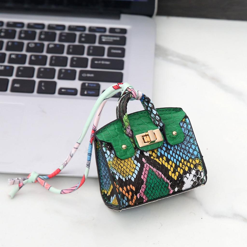 Internet-Berühmtheit neuer Aufkleber Diamant glänzend Haus Mini kleine Tasche Anhänger Kopfhörer Tasche Multifunktionale Münztasche Kreativ
