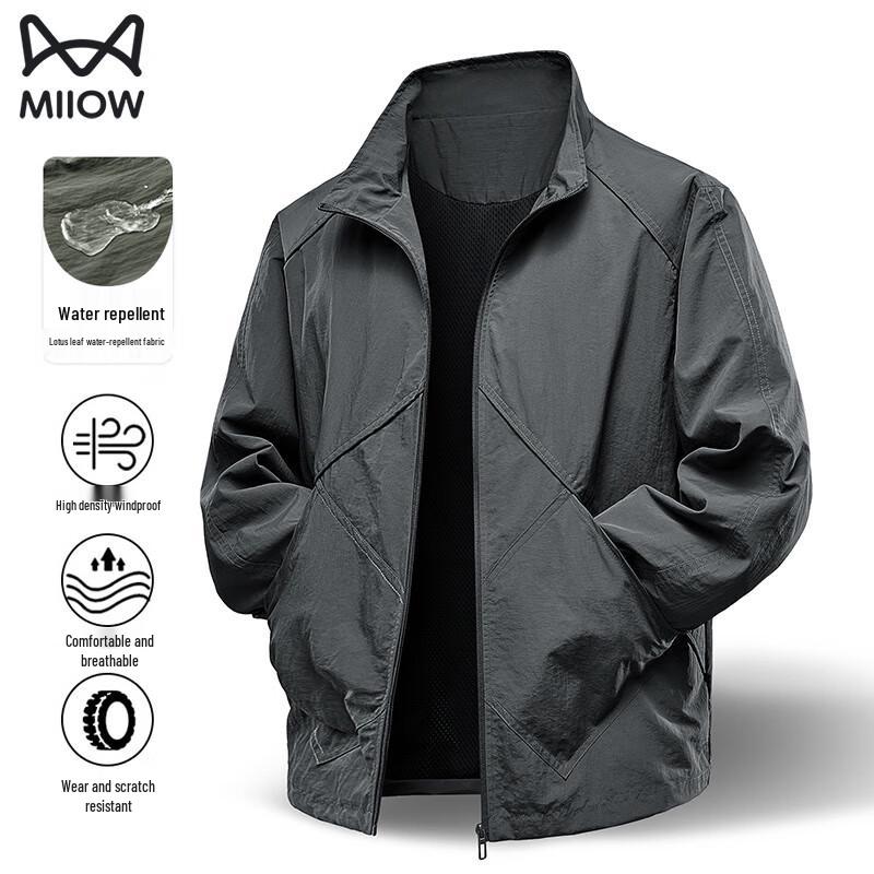 

Men s Stand-Collar Casual Bomber Jacket 5XL