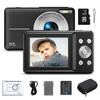 HD 1080P Digital Camera Rechargeable 2.4 Inches Digital Cameras with 16x Zoom Compact Camera 44MP Cameras for Boy Girls Gift
