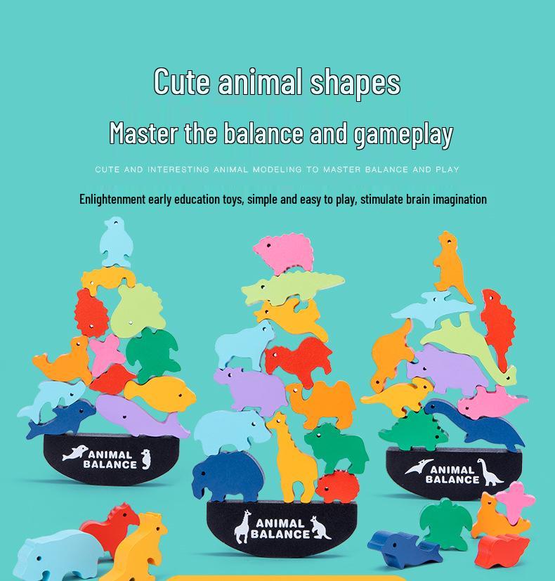 Animal Balance Stacking Blocks: Early Education Parent-Child Game
