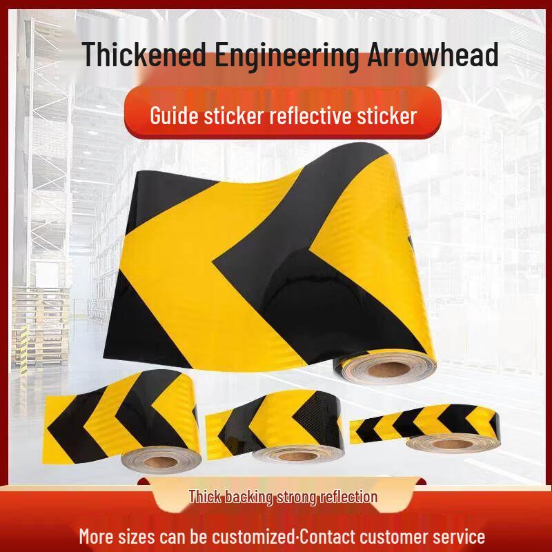 Reflective Black & Yellow Arrow Safety Sticker