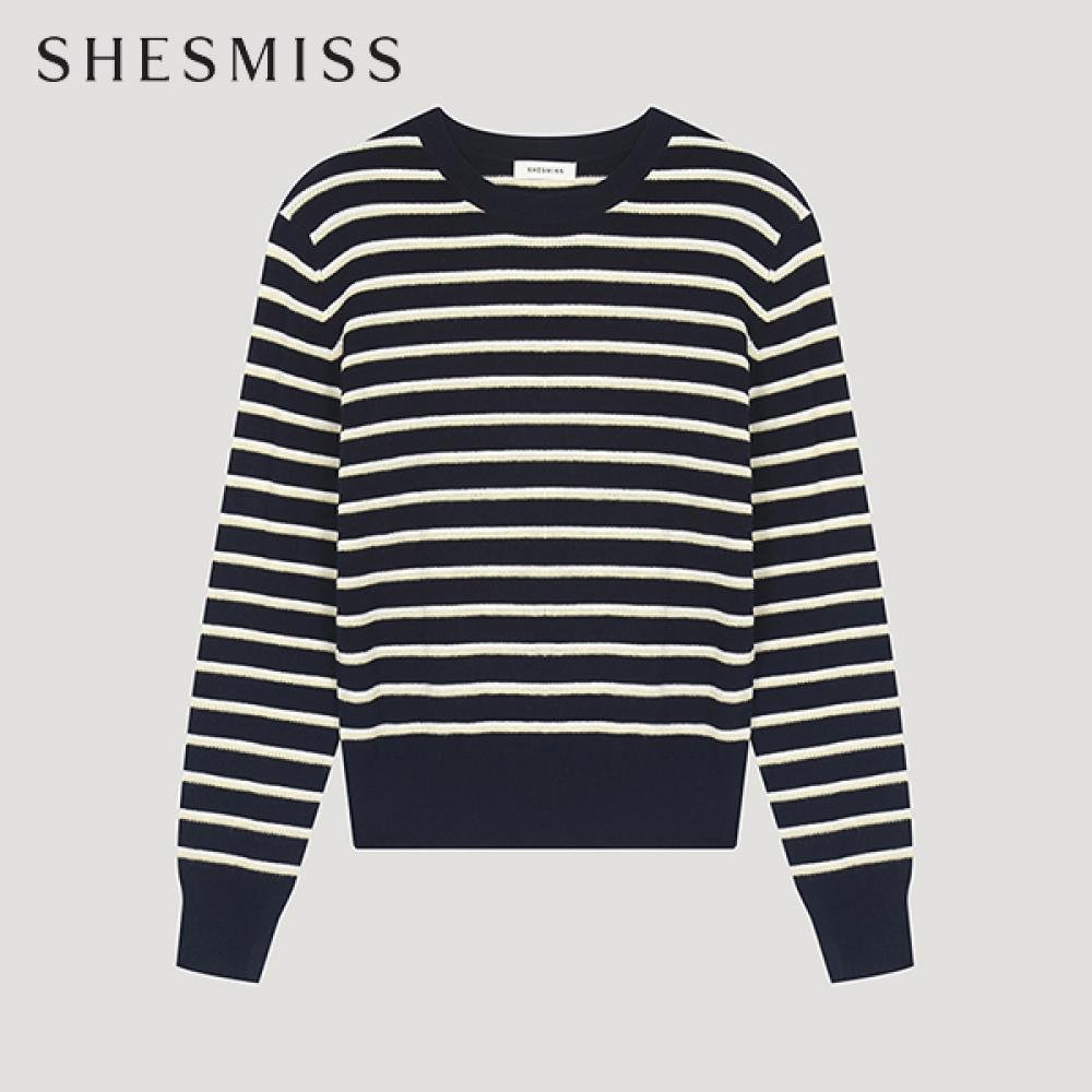 

Shs Miss Wool Double Stripe Knit Sskpoo11080 Dn DARK NAVY/55