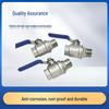 304 Stainless Steel Two-Piece Manual Ball Valve with Internal/External Threads for Water Pipes, Sizes: 4 Points, 6 Points, or DN15.