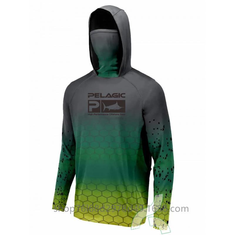 Pelagic Quick-Dry UPF50+ Fishing Hoodie with Ice Silk Face Towel