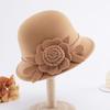 Retro Top Hat Women's Fashion British Woolen Hat Women's Autumn and Winter Felt Hat