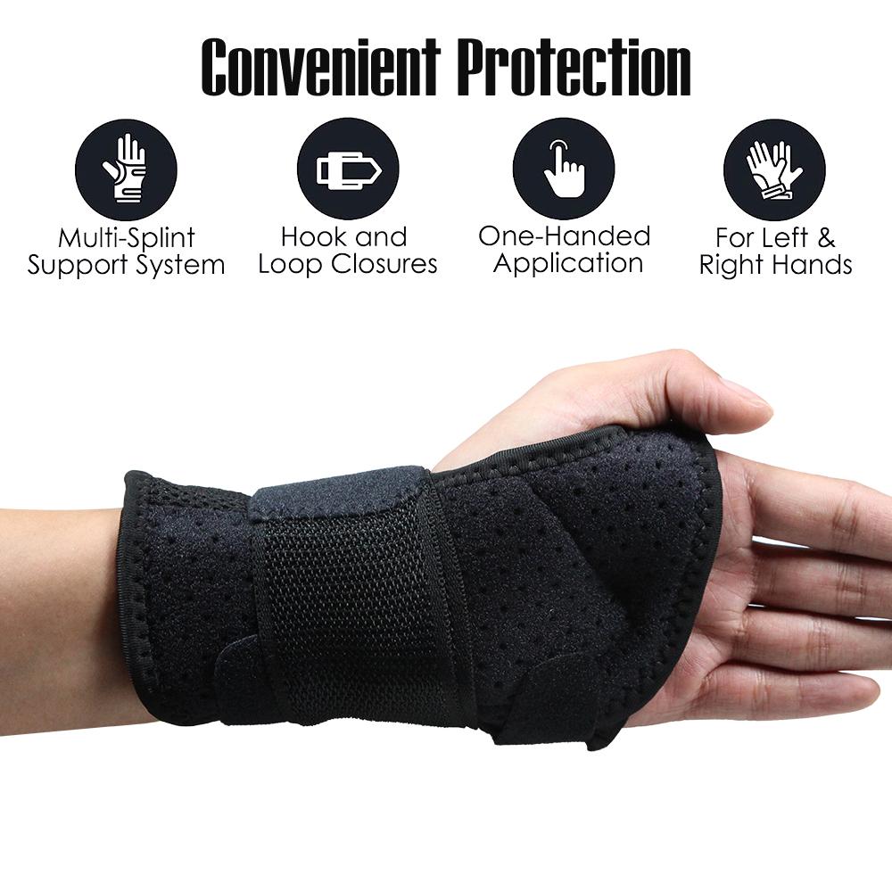 1Pcs Carpal Tunnel Wrist Brace (Left Or Right) - Arm Compression Hand Support Splint - For Men, Women, Kids, Bowling, Tendonitis