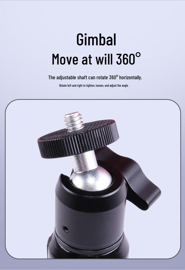 Adjustable Aluminum Camera Tripod: Four-Stage Portable Desktop & Mobile Phone Holder