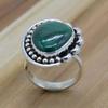 Green Malachite  925 Sterling Silver Women Ring, Natural Green Malachite Oxidized Ring Jewelry