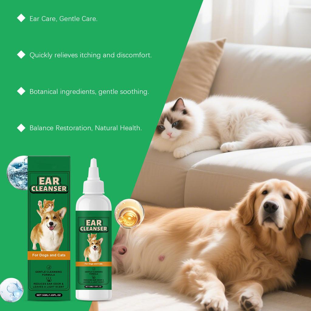 Pet Ear Cleanser Ear Cleanser Pet Ear Cleanses Moisturizing And Soothing Ear Canals Nourishing Ear Cleanser 50ML
