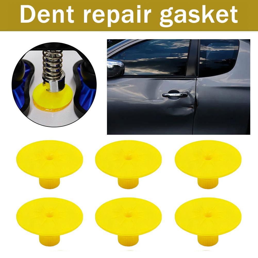 6Pcs Car Dent Repair Tool Thickened And Bold Gasket Dent Hail Pit Free Sheet Metal Repair Pulling Accessories