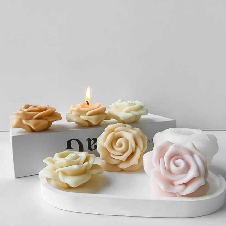 Silicone Candle Making Molds Flower Shape Soap Molds Silicone Crafting Molds Silicone Ornament Molds Suitable for Candle