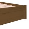 Solid Wood Bed Honey Brown 200 x 200 cm