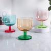 Jelly Color Collision Crystal High Footed Cup Coffee Cup Restaurant High Footed Handmade Juice Cups Unique Color Kitchen Tools