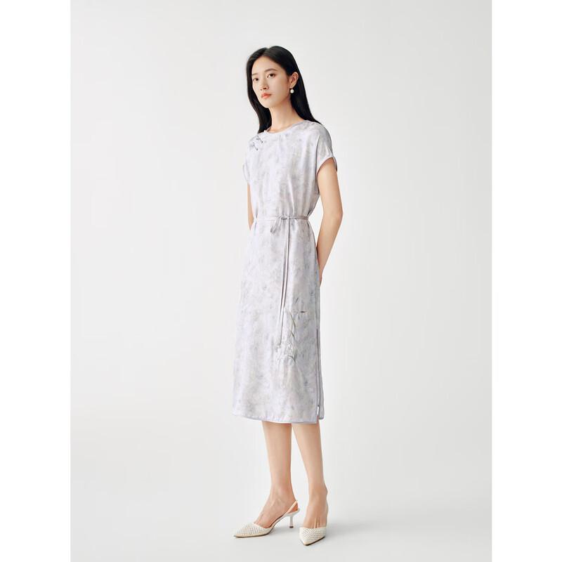 JUZUI Women's Elegant New Chinese Style Jacquard Dress